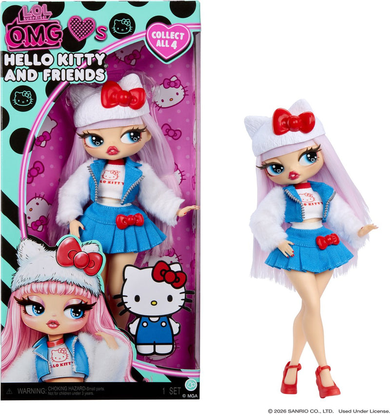 L.o.l. surprise! o.m.g.™ loves hello kitty® and friends – hello kitty™ – modepop geïnspireerd op een hello kitty® and friends-personage - spelen en tentoonstellen!