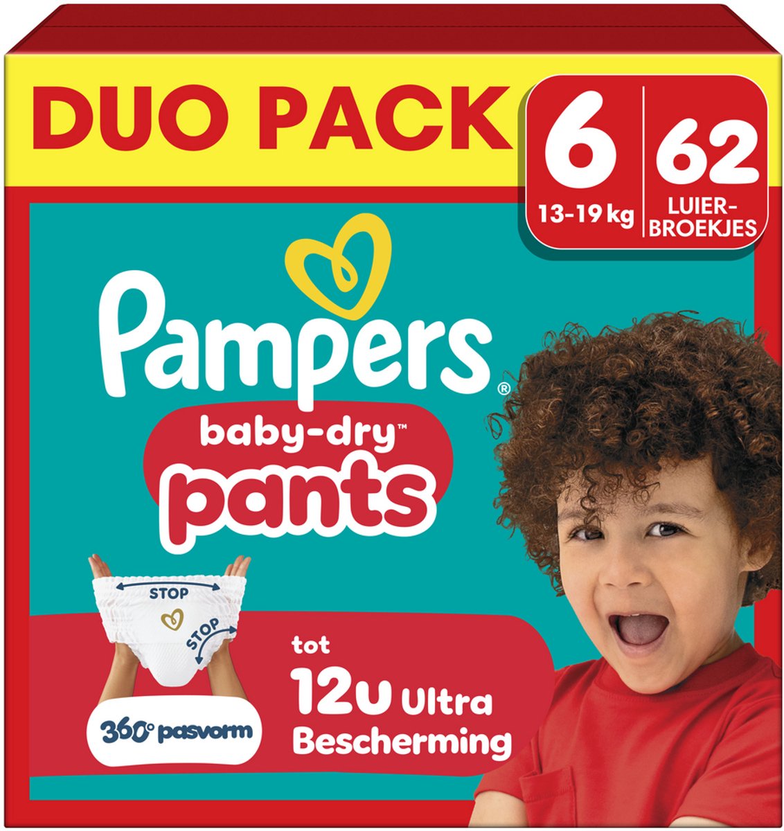 Pampers baby-dry pants maat 6 - 62 luierbroekjes - 13kg-19kg