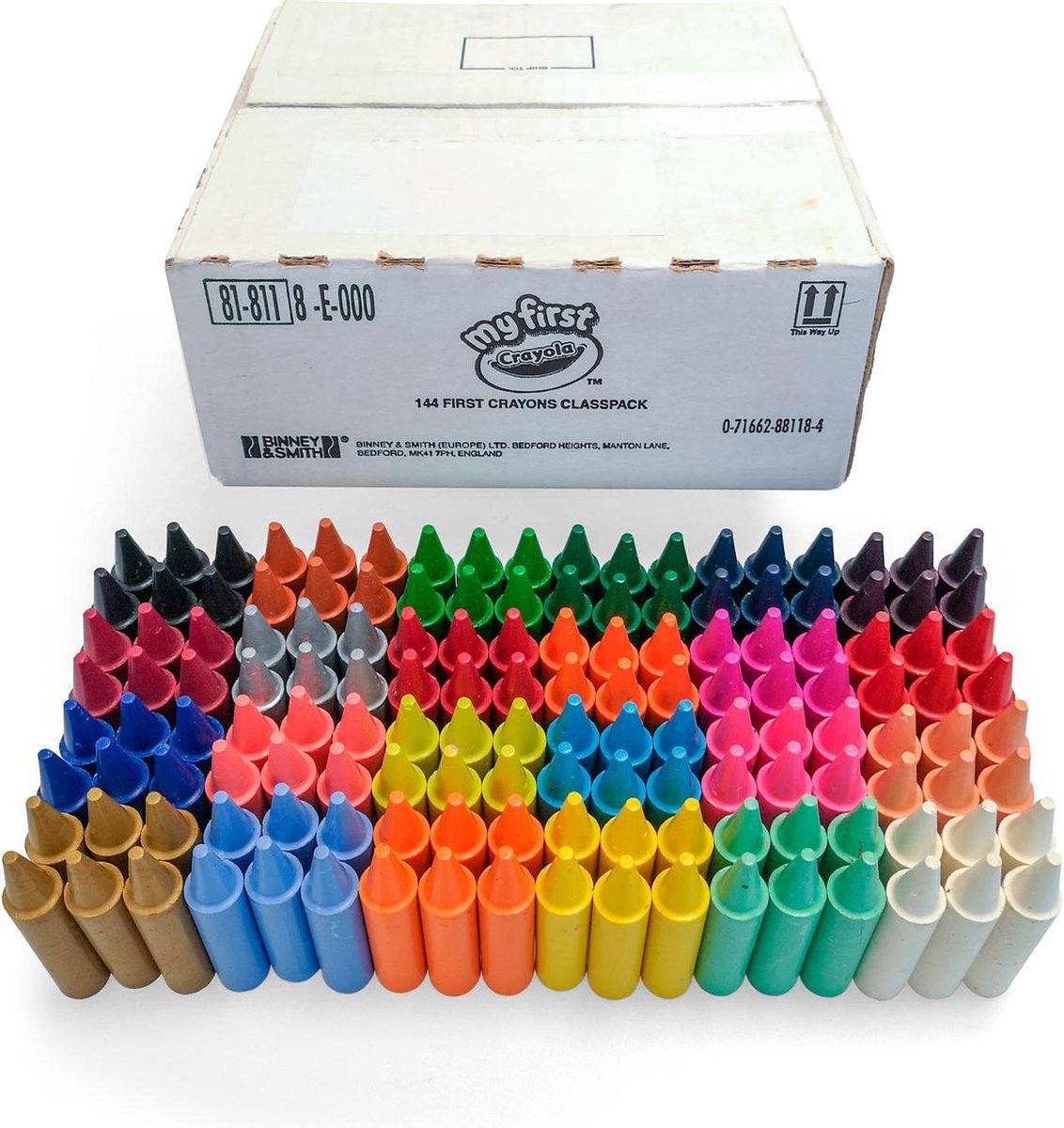 Crayola - krijt - 144 jumbo waskrijtjes - schoolverpakking
