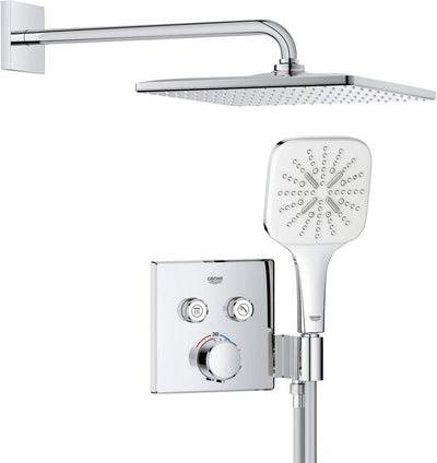 Grohe precision smartcontrol inbouwdouche - waterbesparend - vierkant bedieningspaneel - chroom