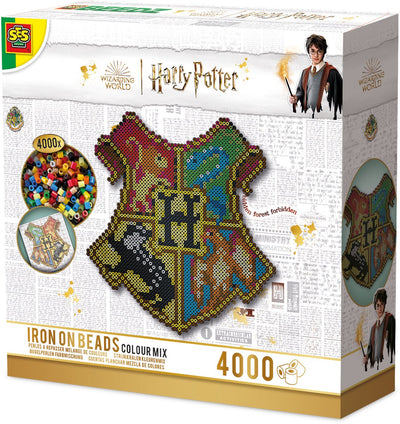 Ses creative - beedz - harry potter - hogwarts schild - strijkkralen - 4000 stuks instructie - vanaf 12 jaar