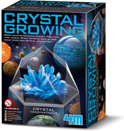 4m wetenschap en spel - groei kristallen - ruimte - crystal growing - blauw - 10 jaar