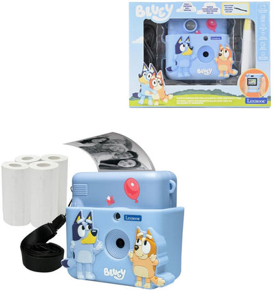 Lexibook starcam® afdruk, camerapakket met instantprinter, 4 papierrollen, nekband, 3d bluey siliconen hoesje en aanpassingsset