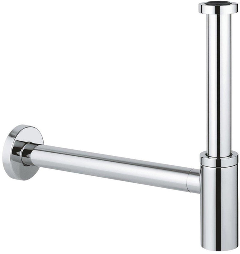 Grohe universeel design sifon 1 1 4 met muurbuis en roset chroom