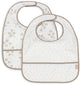 Jollein slabbetjes waterproof - 2 stuks - 30 cm - leafy dreams