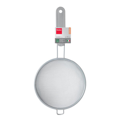 Metaltex london line zeef non-stick metaal pfas vrij ø18cm grijs