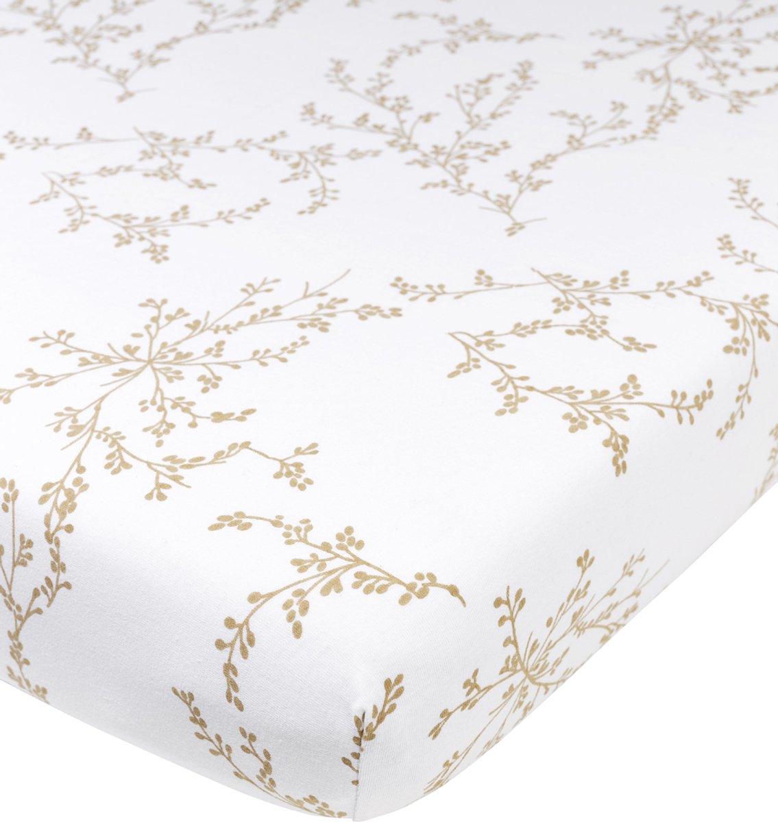Meyco baby branches hoeslaken co-sleeper - sand - 50x90cm