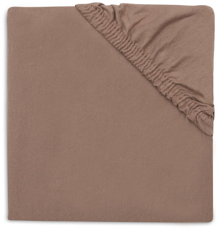 Jollein hoeslaken ledikant - 60x120cm - jersey - milky coffee