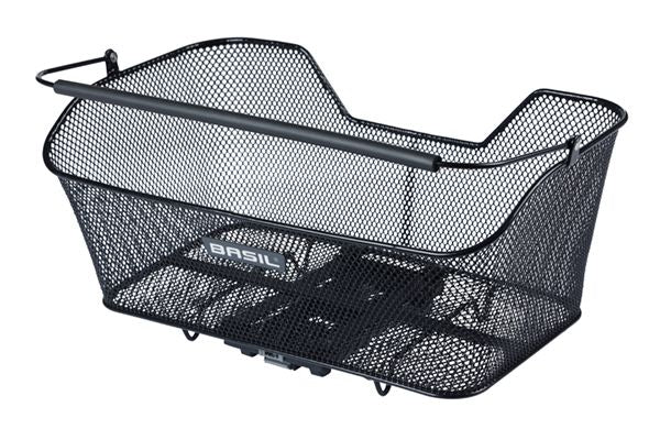 Basil fietsmand base xl achtermand mik 44 x 23 x 17 cm - zwart