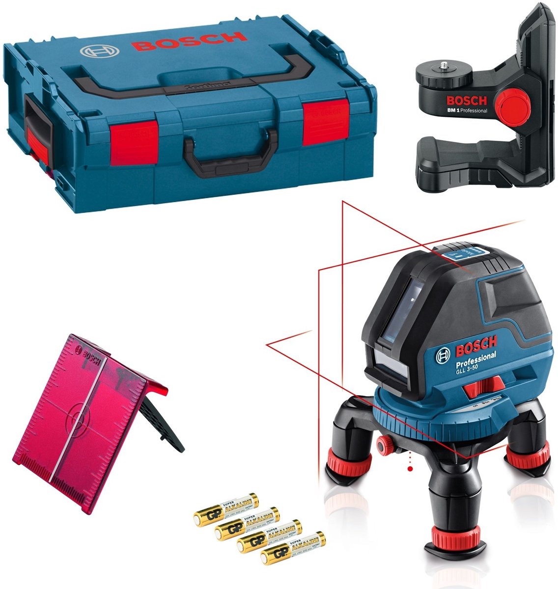 Bosch lijnlaser gll 3-50 (ip54) (universeel houder bm 1)