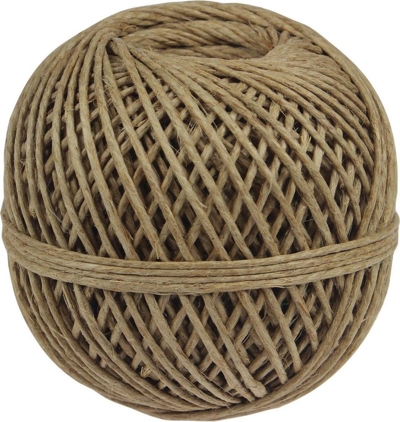 Merkloos sans marque vlaskoord touw uit 3 draden, bol van 140 g, + - 65 m
