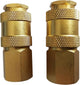 Powerplus powair0255 compressor koppelingen - universele vrouwelijke buitendraad - vrouwelijke schroefdraad 1 4 - 2stuks - koper - rubber greep
