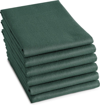 Ddddd - 6x theedoek - logo - 60x65 cm - groen - set van 6 stuks