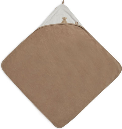 Jollein - badcape teddy bear - meerkleurig - 100% badstof katoen - baby handdoek met badcape, omslagdoek, badponcho - 75x75 cm