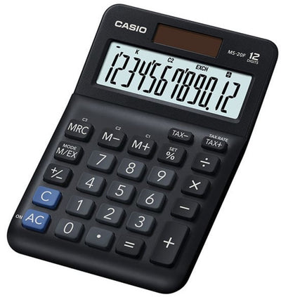 Casio ms-20f- bureaurekenmachine - compact formaat, met btw-berekening