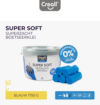 Creall supersoft klei blauw, 1750gr.