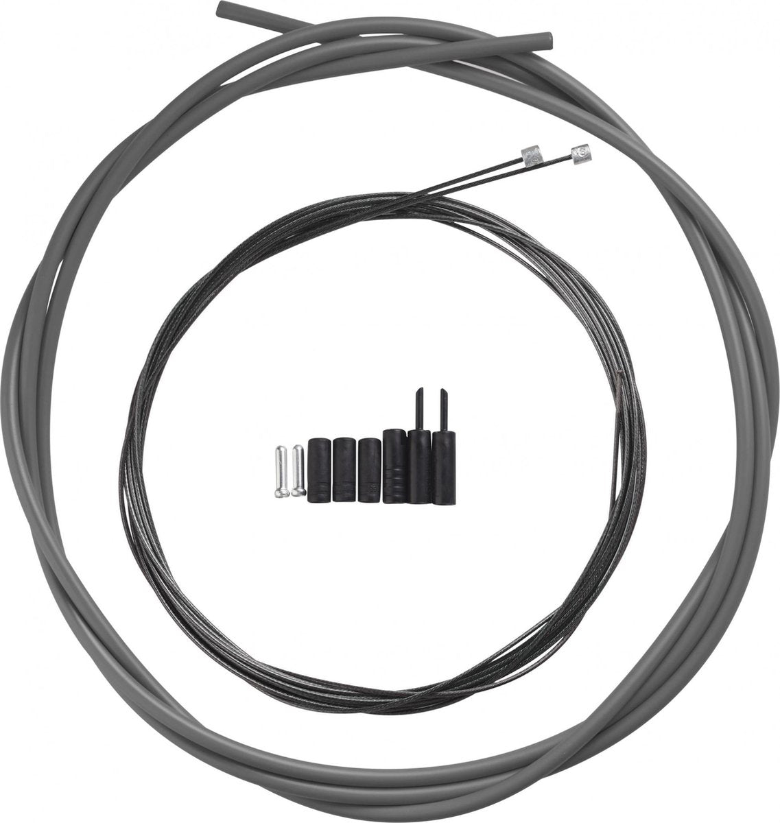 Shimano optislick road schakelkabelset – voor racefiets – 2 binnenkabels 2100 1800 mm – sp41 buitenkabel 1700 mm – rvs – sti – grijs