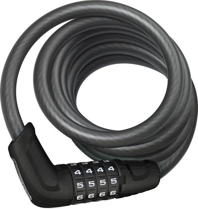 Abus coil cable lock tresor 6512c black 180cm scmu-holder included