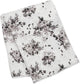 Lulujo - hydrofiele doek - swaddle - bamboo - 120x120 cm - black floral