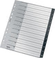 Leitz recycle tabbladen pp a4 - extra breed - 1-12 numerieke tabbladen - zwart