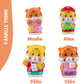 Klorofil speelset familie “tiger” – poppetjes set – félix, cléo, madie en alex – vanaf 18 maanden – 4-delig