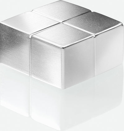Sigel glasbord magneten - 20x10x20mm - c10 extra sterk - zilver - 2 stuks - si-ba704