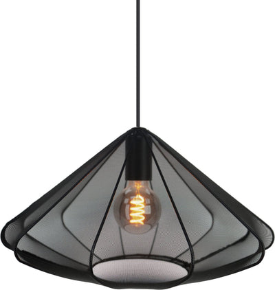 Eglo dolwen hanglamp - e27 - ø 42,5 cm - zwart - textiel