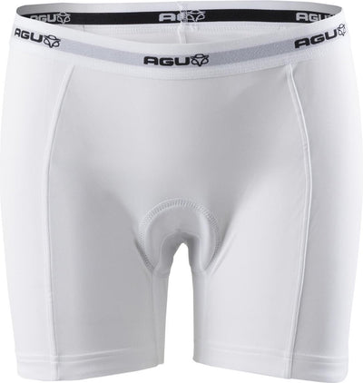 Agu essential - fietsonderbroek - dames - met zeem - 100% polyester - elastische tailleband - wit - m