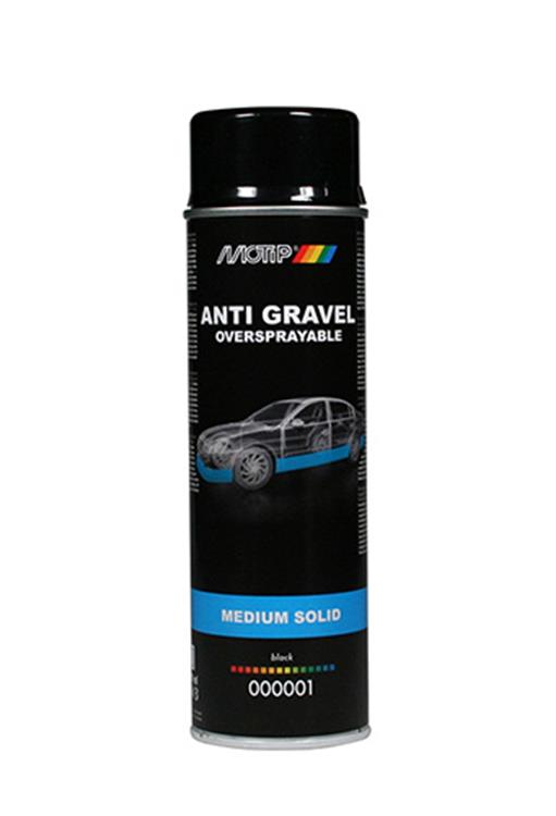 Motip anti steenslag in 500ml spuitbus zwart