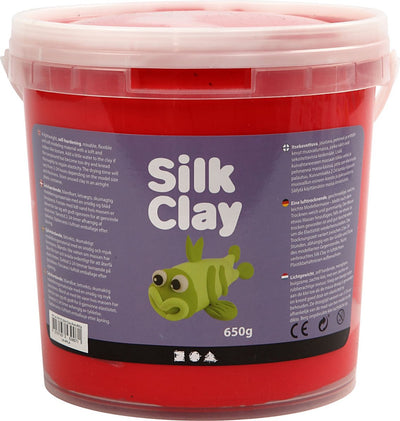 Silk clay , rood, 650 gr