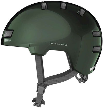 Abus fietshelm skurb moss green m - 55-59 cm - groen - geschikt voor gebruik op elektrische fietsen - stadsfietsen - 310 g