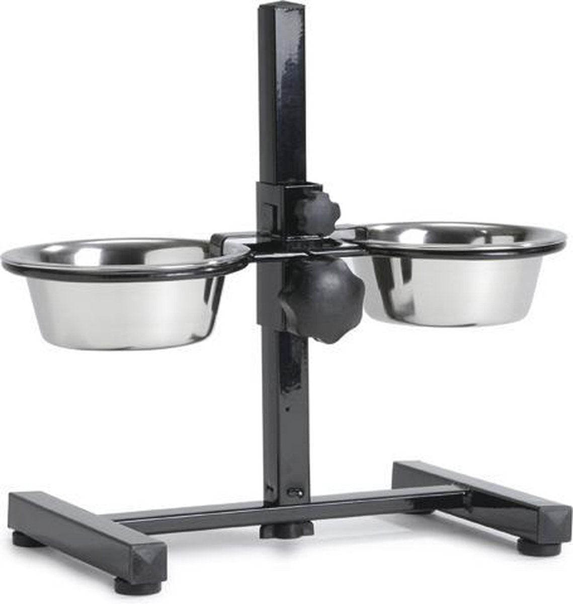 Beeztees standaard - dinerset hond - zwart - 16 cm