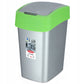 Keter curver flip bin - prullenbak - 9l - zilvergroen - duurzaam design