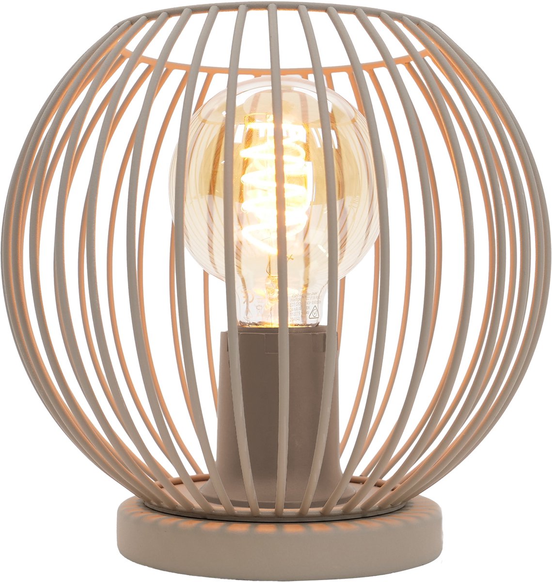 Eglo lindero tafellamp - e27 - ø 20 cm - zandkleur beige