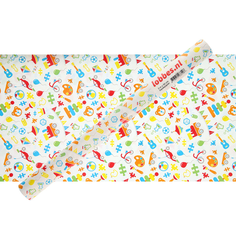 Lobbes inpakpapier speelgoed, 3 mtr