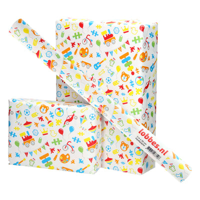 Lobbes inpakpapier speelgoed, 3 mtr