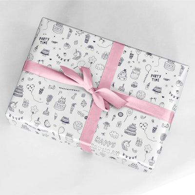 Inpakpapier Inkleurbaar Eenhoorn Party, 4 mtr.