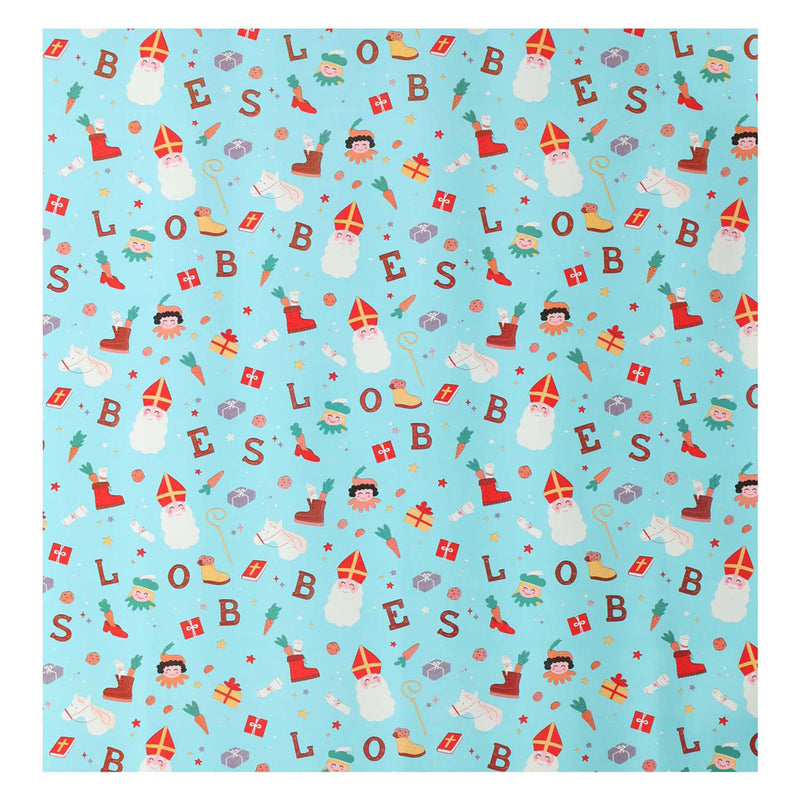 Lobbes sinterklaas inpakpapier, 5mtr.