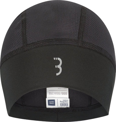 Bbb cycling helmmuts zomer - fietsmuts voor onder helm - 10-25 °c - mesh bovenstuk voor extra ventilatie - zwart - one size - comfortcap helmmuts fiets bbw-293