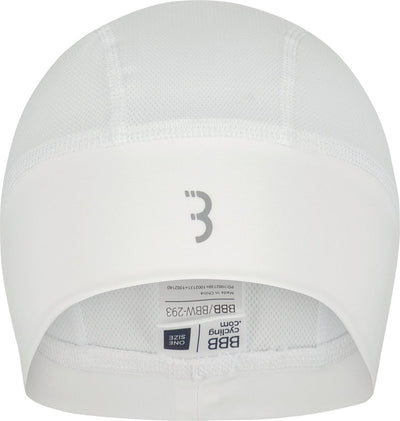 Bbb cycling helmmuts zomer - fietsmuts voor onder helm - 10-25 °c - mesh bovenstuk voor extra ventilatie - wit - one size - comfortcap helmmuts fiets bbw-293 one size