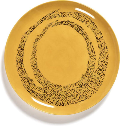 Serax - ottolenghi feast - bord l - geel zwart - 26 ø - 2 stuks