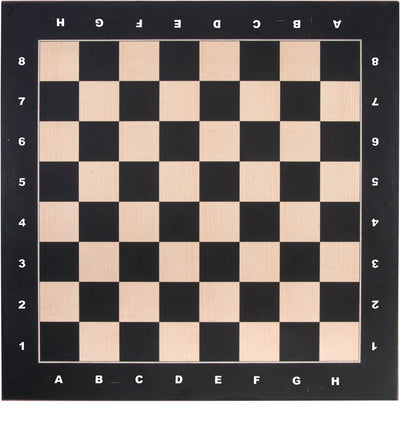 Engelhart schaakbord – esdoorn ingelegd 40x40 cm – met coördinaten (letters cijfers) – houten schaakbord voor schaakspel –