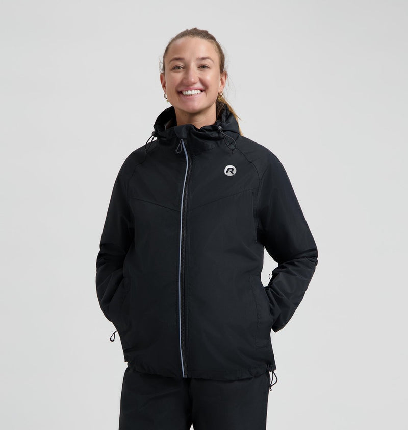 Rogelli commuter core regenjas fiets dames en heren - waterdicht - zwart - maat xl