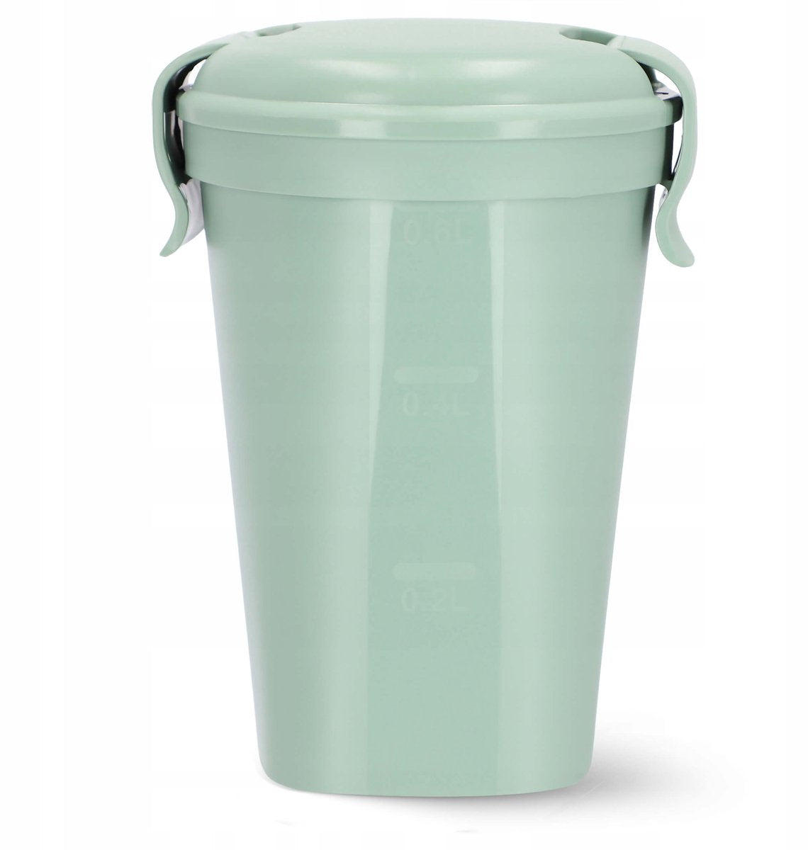Curver yoghurt beker smart to go - muesli beker - 0,6l - groen - 100% lekvrij - magnetronbestendig
