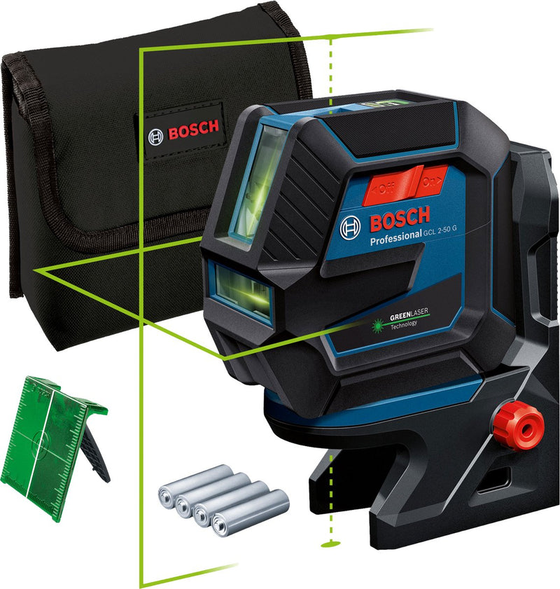Bosch professional gcl 2-50 g kruislijnlaser groen - 0601066m00