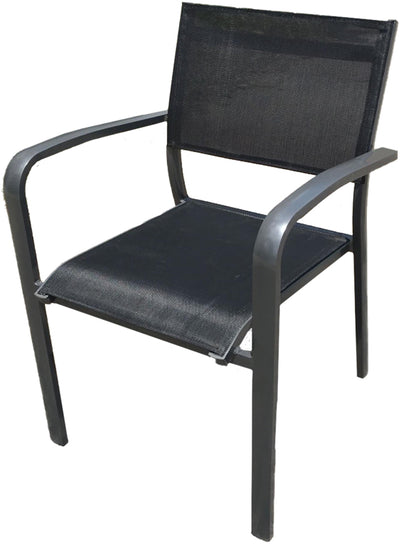 Sens juventus stapelstoel alu met textileen