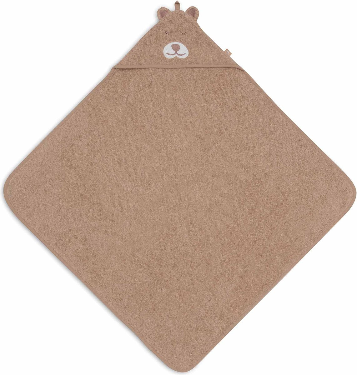 Jollein - badcape badstof 75x75cm - baby handdoek met badcape, omslagdoek, badponcho - jungle jambo cheetah