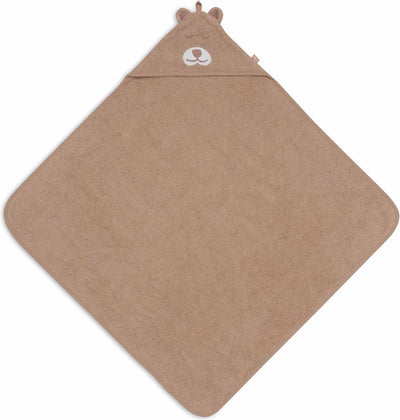 Jollein - badcape badstof 75x75cm - baby handdoek met badcape, omslagdoek, badponcho - jungle jambo cheetah
