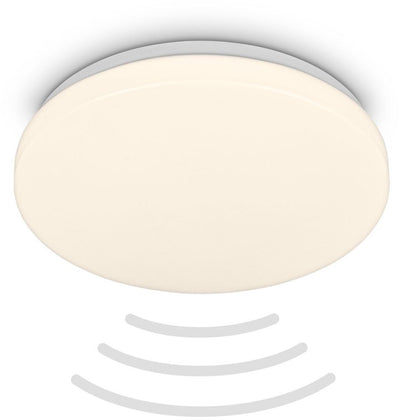 B.k.licht briloner - led badkamerlamp - badkamerverlichting met bewegingsmelder - plafonniére met warm wit licht - ø27 x 6.5 cm