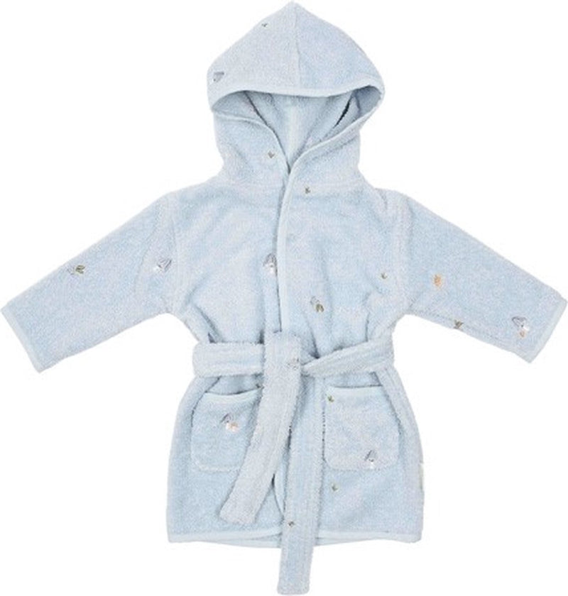 Little dutch badjas - blauw - maat 98 104 - forest friends